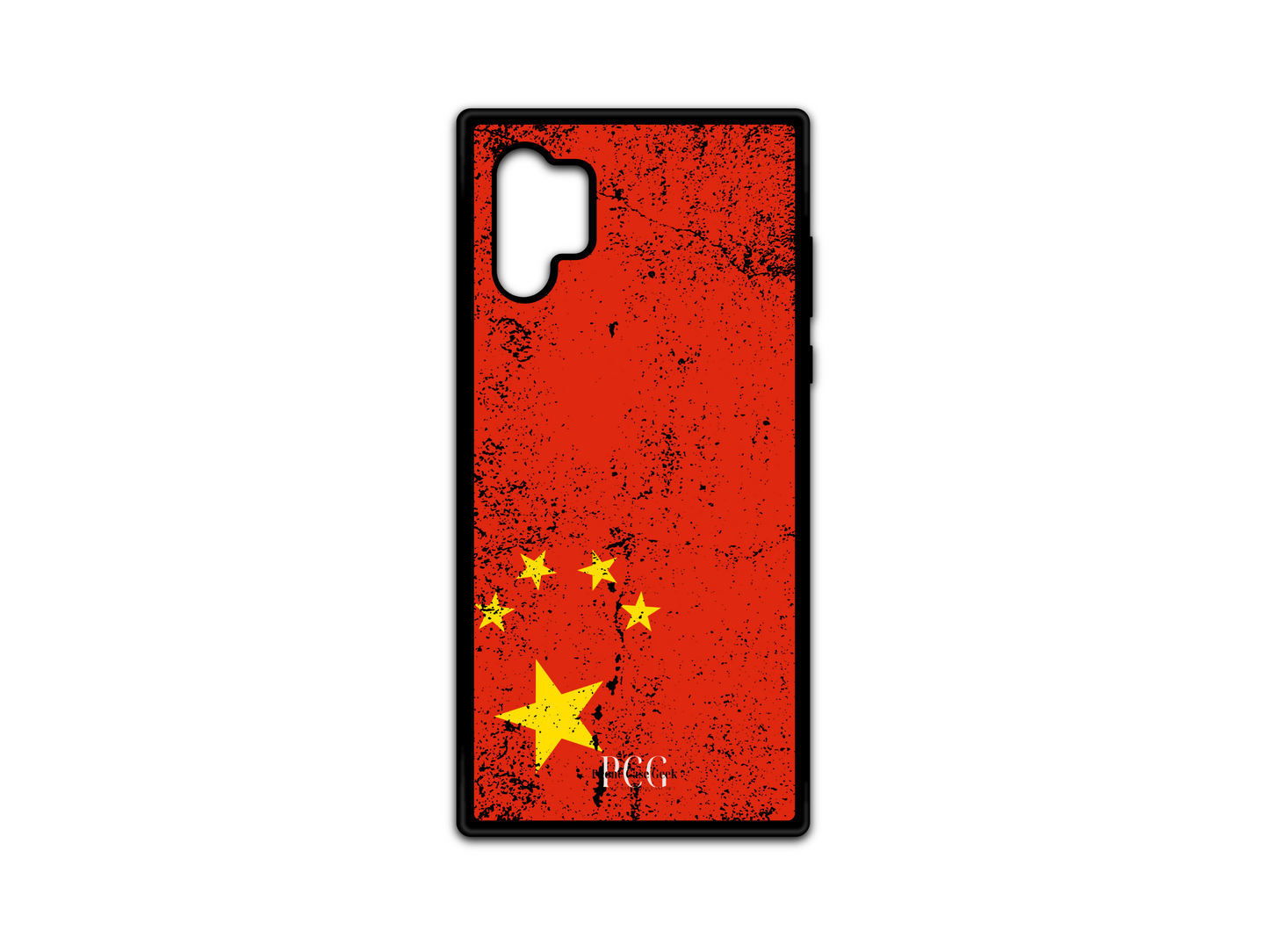 Chinese Flag Grunge Phone Case for Samsung Galaxy Note 10 with a worn-out flag design.