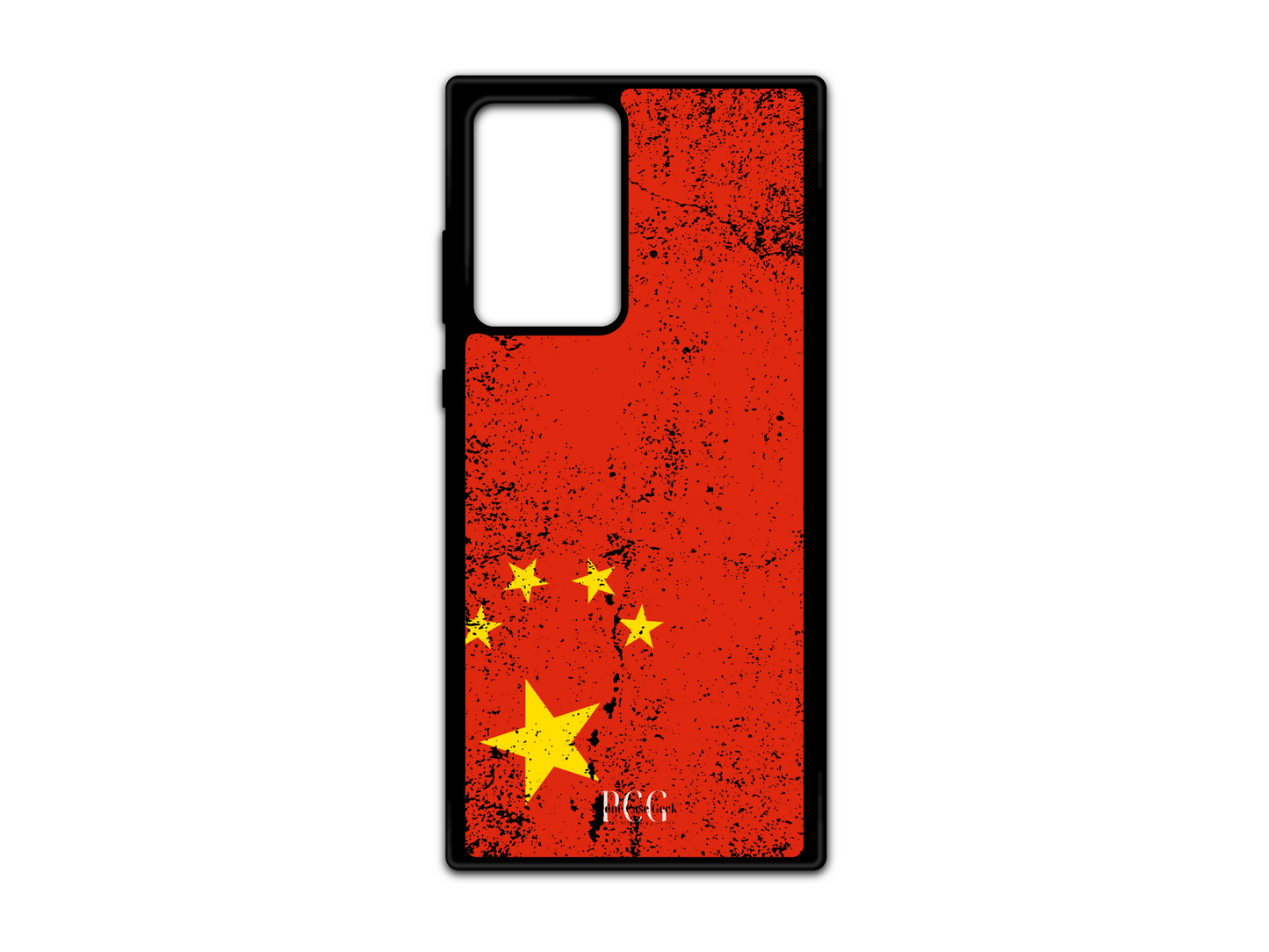 Chinese Flag Grunge Phone Case for Samsung Galaxy S21 Ultra, Note 20, and Note 20 Ultra with a distressed flag design.