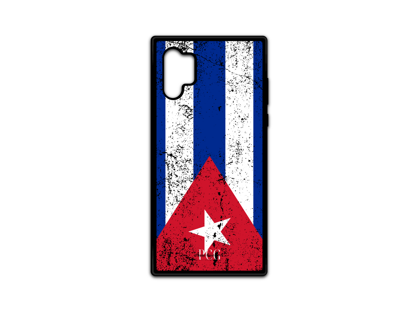 Cuban Flag Grunge Phone Case for Samsung Galaxy Note 10, featuring a distressed, vintage Cuban flag design.