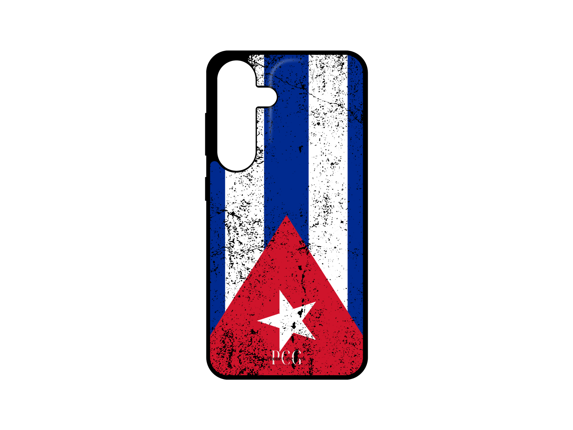 Cuban Flag Grunge Phone Case for Samsung Galaxy S24, S23, S22, and S21, featuring a distressed, vintage-style design to give your phone a unique, patriotic look.