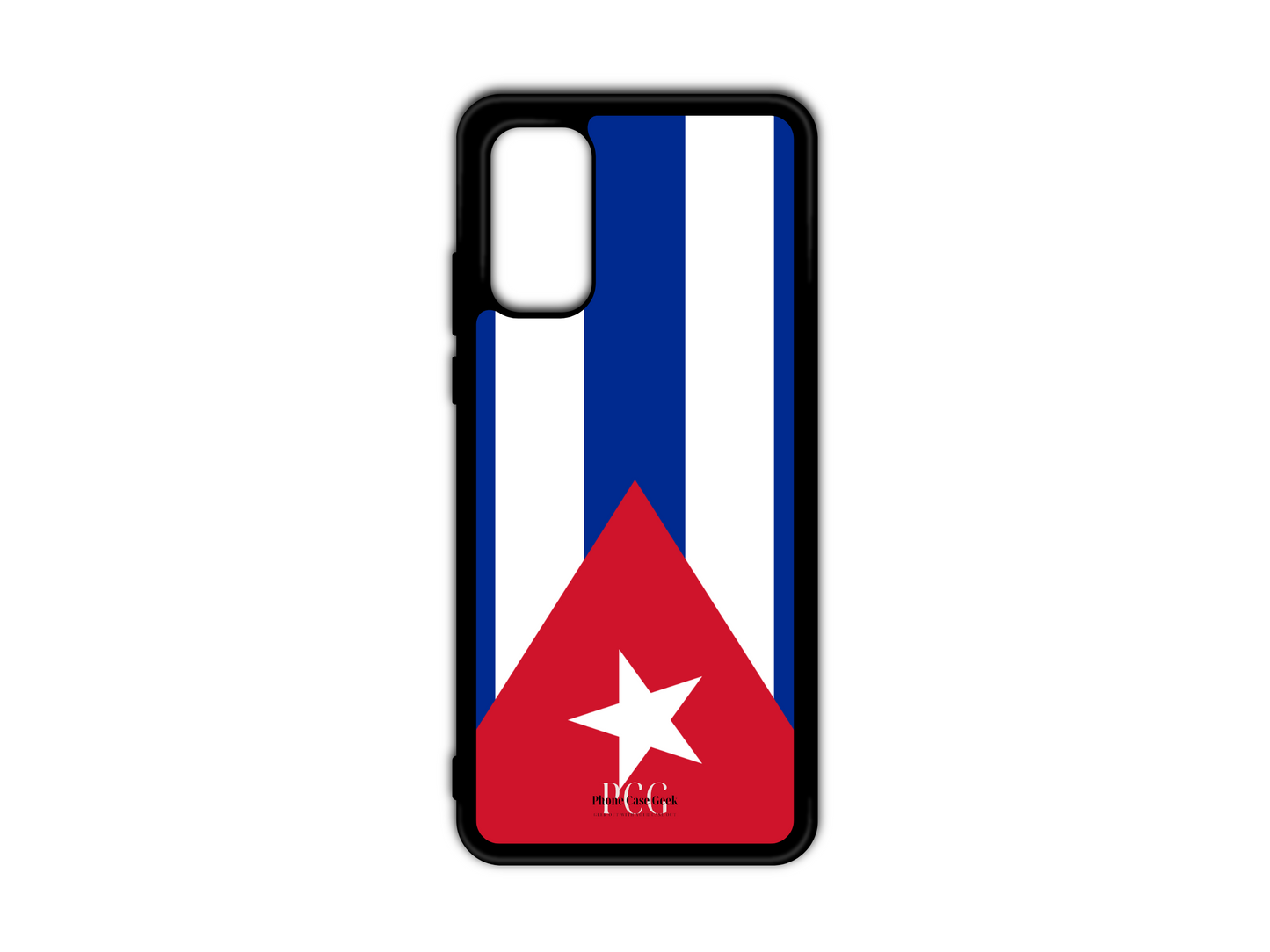 Cuban Flag Phone Case for Samsung Galaxy S20, S20 Ultra, and S20 FE, showcasing the bold and patriotic Cuban flag design for a standout look.