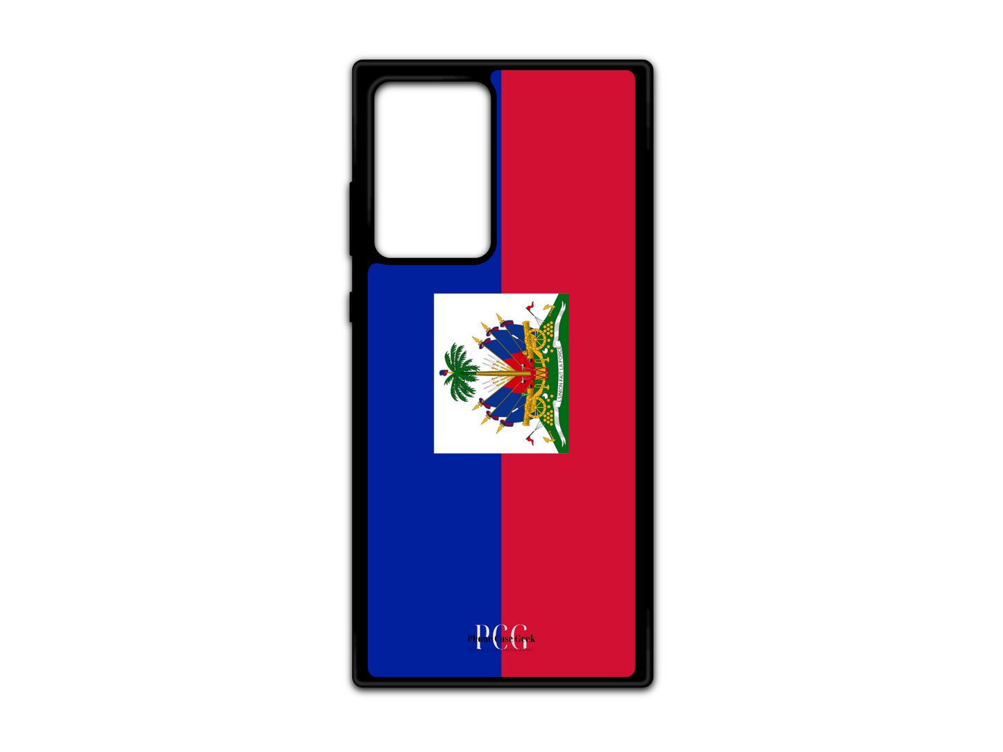 Haitian Flag Phone Case for Samsung Galaxy S21 Ultra, Note 20, Note 20 Ultra, showcasing the bold blue and red Haitian flag design for a patriotic and unique look.