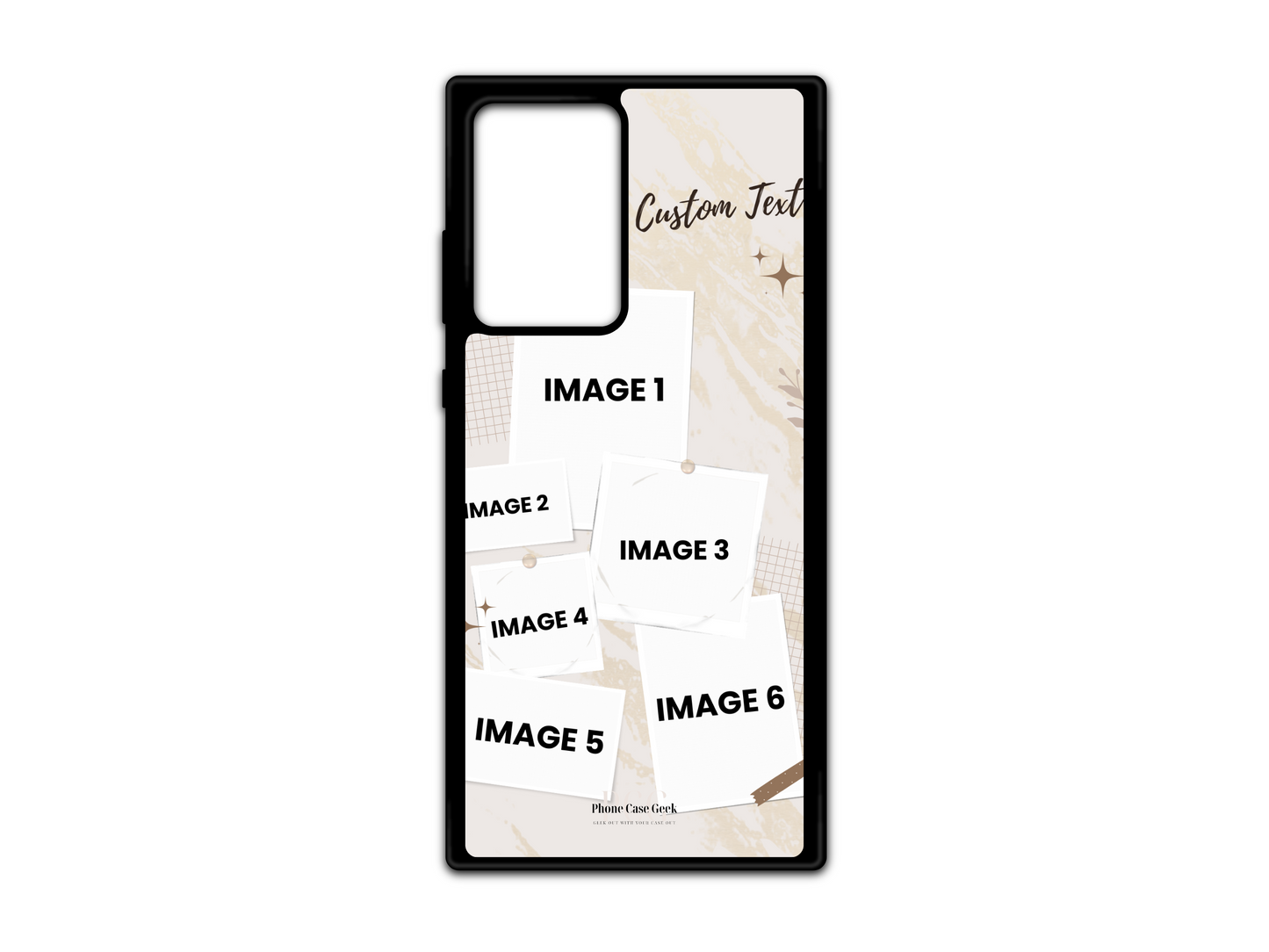 6 Polaroids Collage & Text Custom Phone Case for Samsung Galaxy