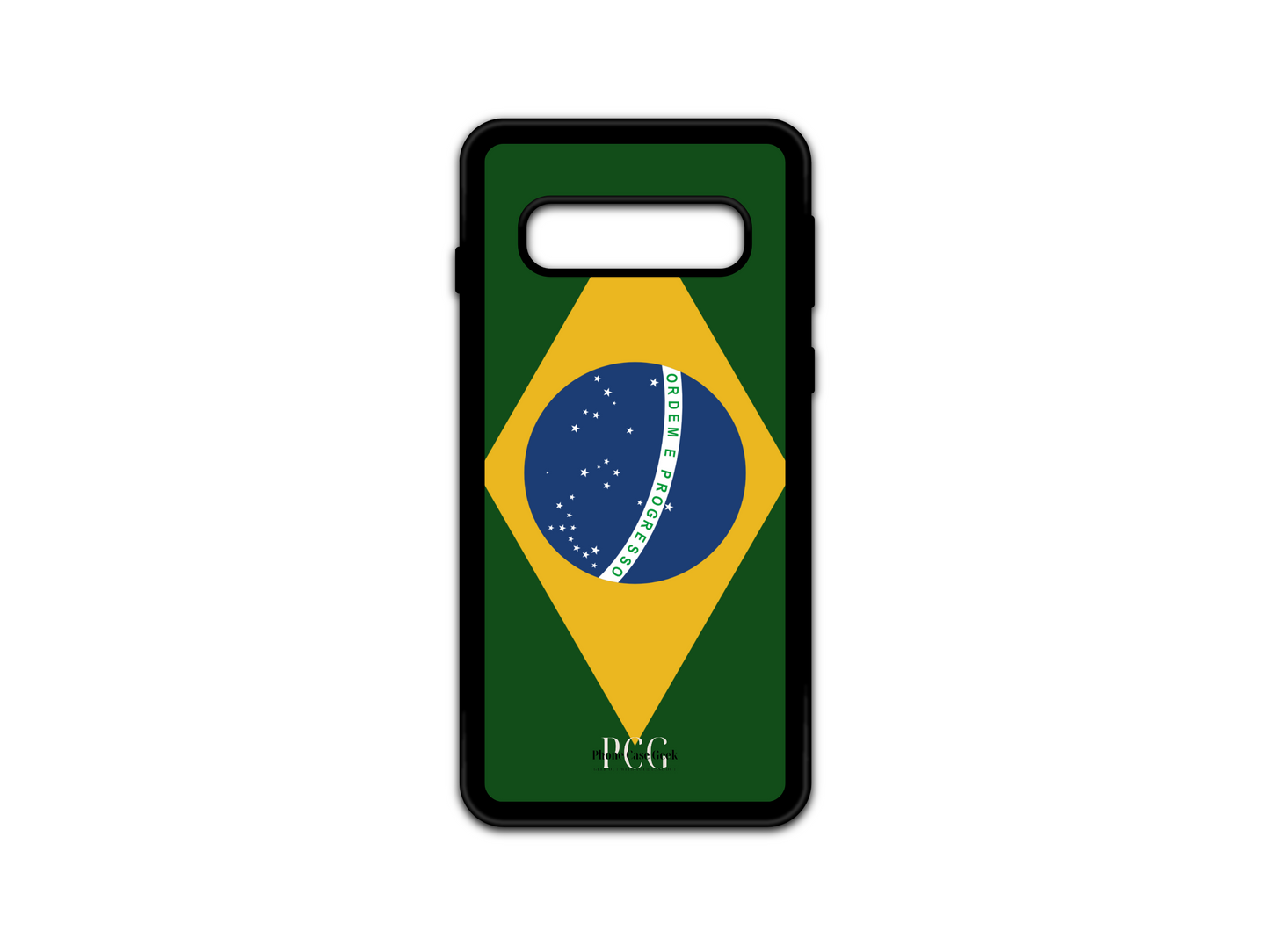 Brazilian Flag Phone Case for Samsung Galaxy S10, featuring the vibrant and bold design of the Brazilian flag, offering a stylish and protective case for your Samsung Galaxy S10. Perfect for showing off your love for Brazil while keeping your phone safe.