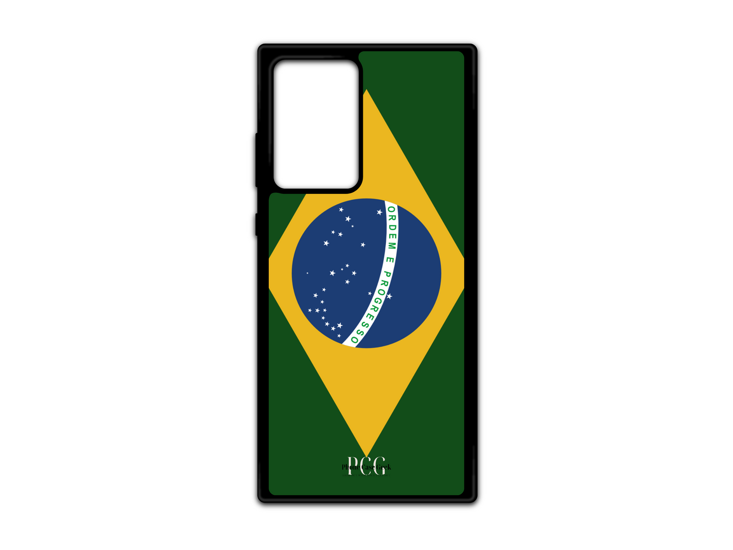 Brazilian Flag Phone Case for Samsung Galaxy S21 Ultra, Note 20, and Note 20 Ultra, featuring the vibrant and bold Brazilian flag design. This custom phone case offers a stylish and unique look for fans of Brazil, while providing excellent protection for your device. Ideal for showing off your pride in Brazil with a durable, eye-catching design.