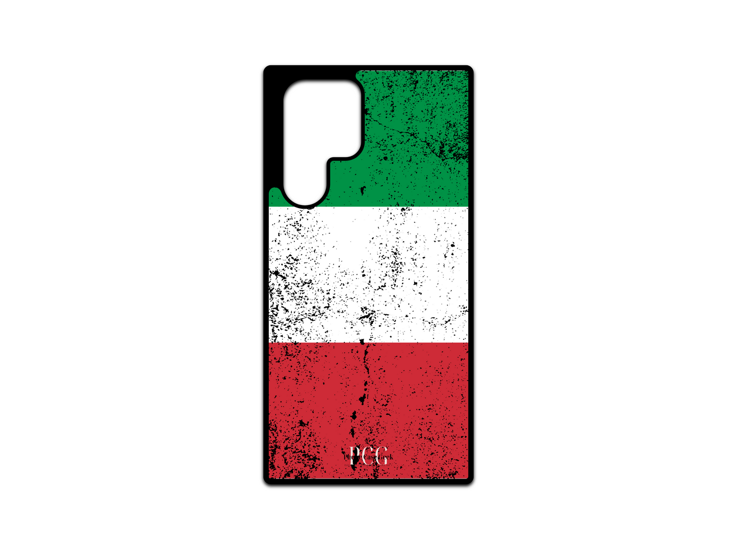 Italian Flag Grunge Phone Case for Samsung Galaxy S24 Ultra, S23 Ultra, and S22 Ultra. This rugged, grunge-style phone case showcases a worn version of the iconic Italian flag, adding a vintage, edgy vibe to your device. Perfect for showing off your Italian pride with a distinctive, bold look.