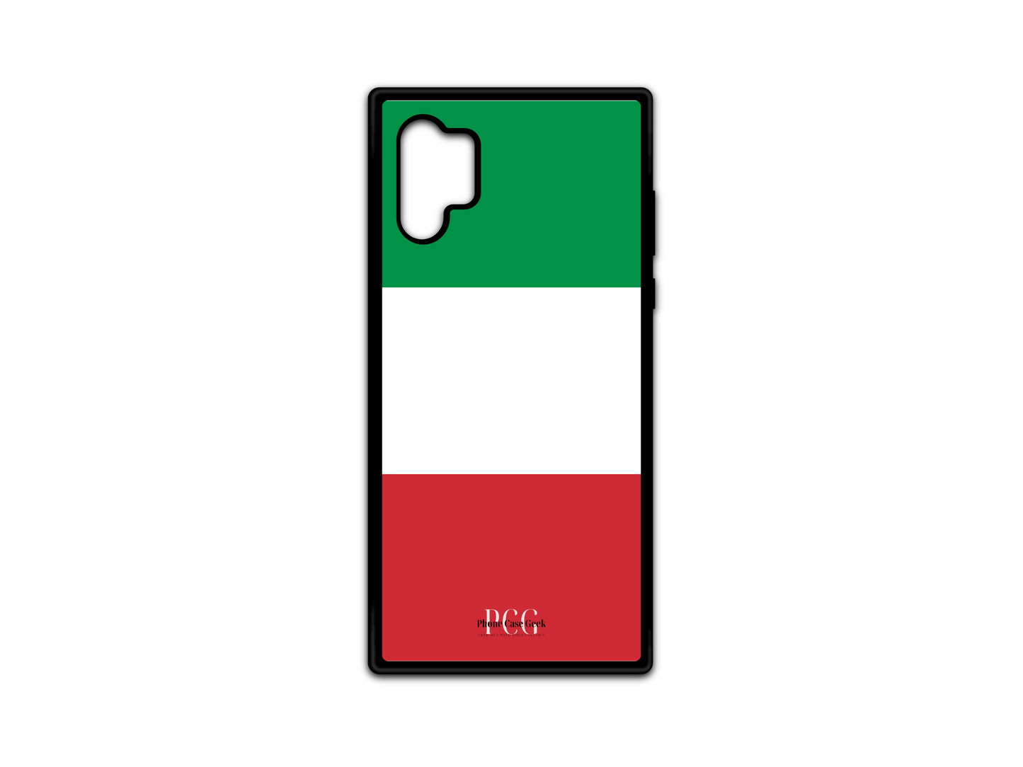 Italian Flag Phone Case for Samsung Galaxy Note 10, featuring the classic green, white, and red stripes of Italy's national flag. This phone case offers stylish protection while showcasing your love for Italy. Ideal for those who want a bold yet sleek design to complement their Note 10 device.