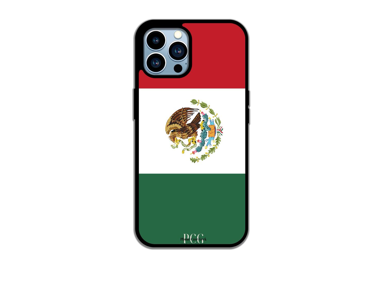 A Mexican flag phone case for iPhone showcasing the vibrant colors and emblem of the Mexican flag, perfect for expressing pride and individuality.