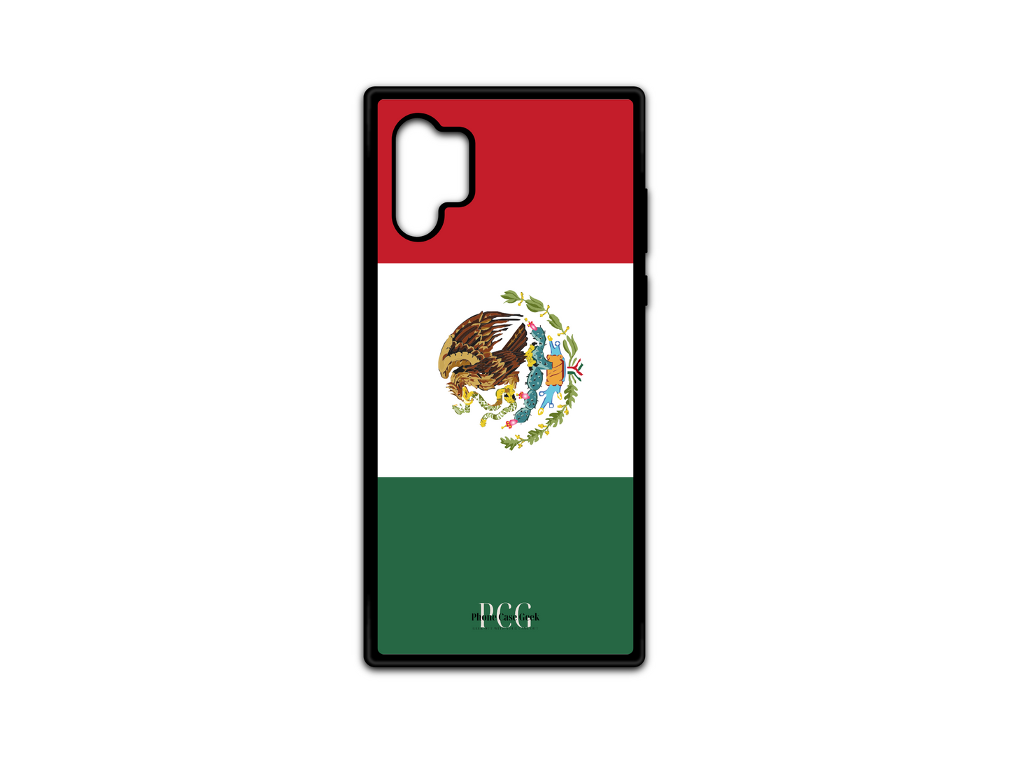 Mexican Flag Phone Case for Samsung Galaxy Note 10, featuring the vibrant colors of the Mexican flag on a durable and stylish case.