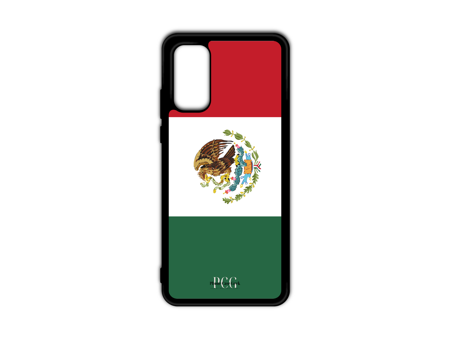 Mexican Flag Phone Case for Samsung Galaxy S20, S20 Ultra, and S20 FE, showcasing a vivid Mexican flag design on a durable and stylish case.