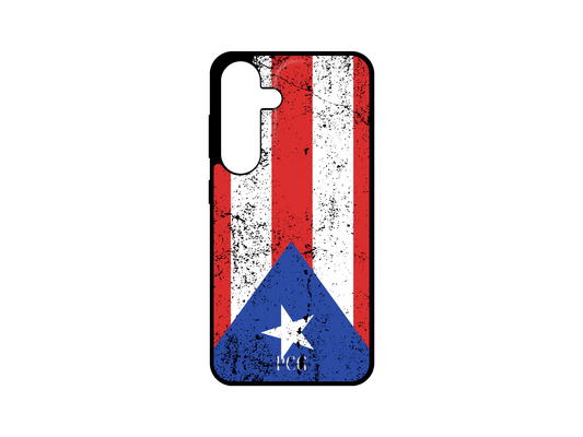 Puerto Rican Flag Grunge Phone Case for Samsung Galaxy S24, S23, S22, and S21. This rugged and distressed Puerto Rican flag design adds a unique, vintage touch to your phone. Show off your Puerto Rican pride with a bold, grunge-style case that offers protection and personality for your Samsung Galaxy.