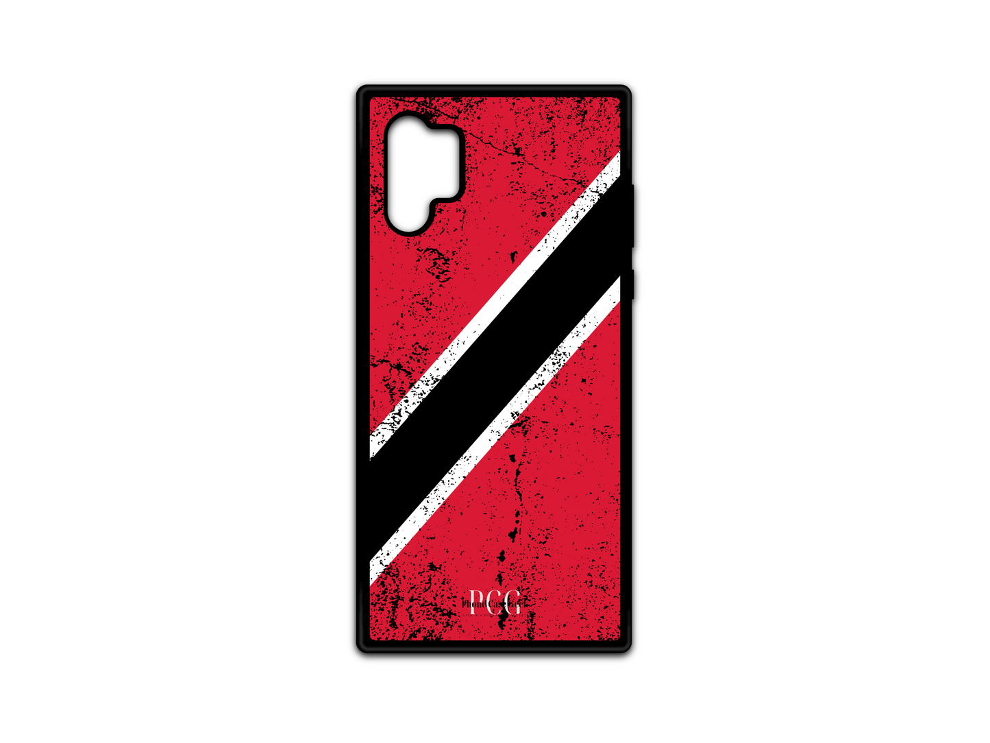 Trinidad and Tobago Flag Grunge Phone Case for Samsung Galaxy Note 10. This stylish phone case showcases the bold Trinidad and Tobago flag in a grunge design, giving your Note 10 a unique, rugged look while expressing Caribbean pride. Perfect for those who want a personalized and eye-catching case with a cultural touch.