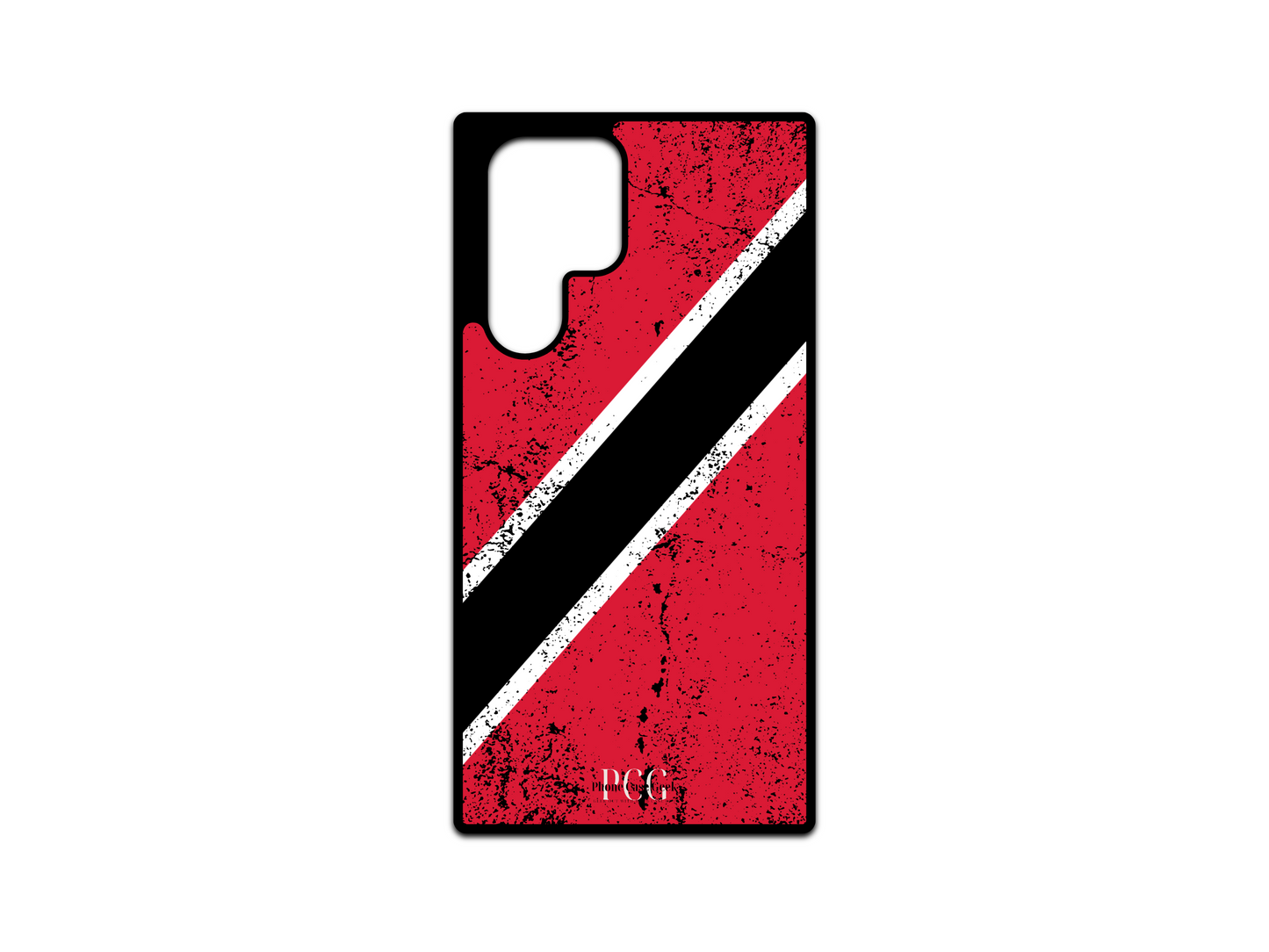 Trinidad and Tobago Flag Grunge Phone Case for Samsung Galaxy S24 Ultra, S23 Ultra, and S22 Ultra. This artistic phone case features the Trinidad and Tobago flag in a grunge style, providing a bold and dynamic look for your ultra-modern Samsung Galaxy device. Ideal for showcasing national pride with a unique, distressed design.