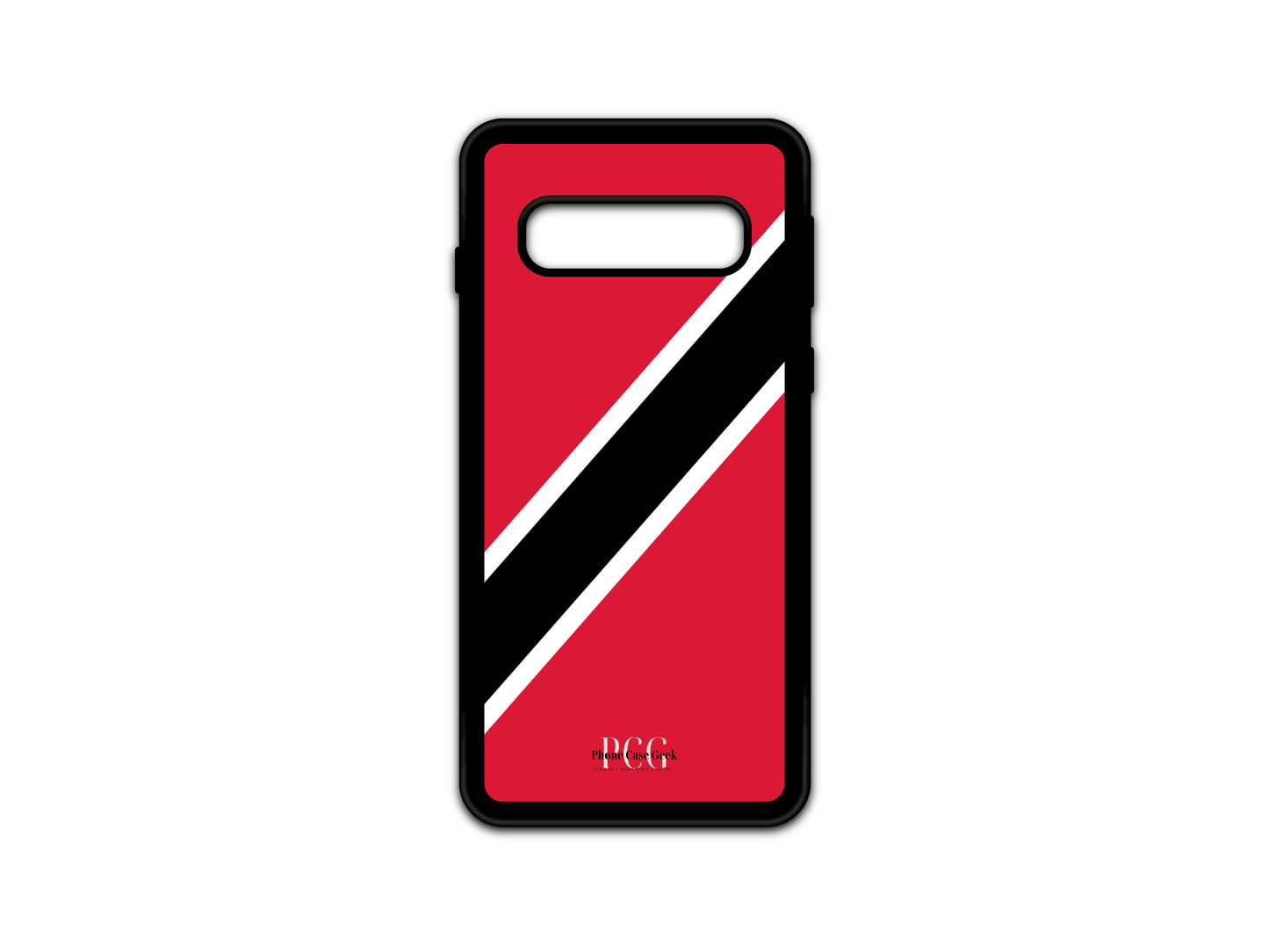 Trinidad and Tobago Flag Phone Case for Samsung Galaxy S10, featuring the vibrant and bold design of the Trinidad and Tobago flag. A custom phone case that adds a patriotic touch while providing durable protection for your device. Perfect for those who want to showcase their national pride with a unique, stylish case.